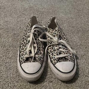 Leopard Print Canvas Sneakers